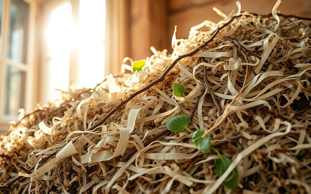 composting shredded paper