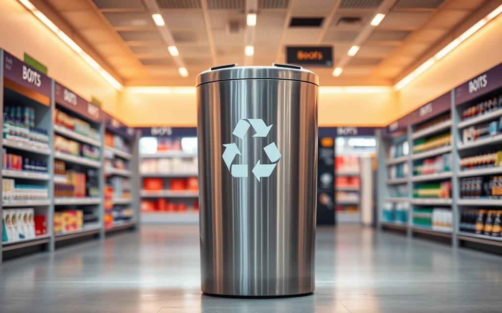 Boots recycling bin