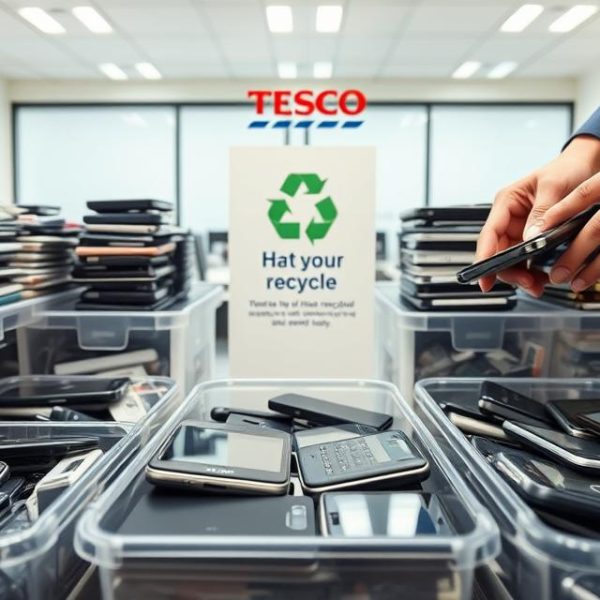 tesco old mobile recycling