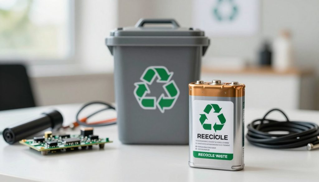 A lithium-ion battery prepared for separate household waste collection