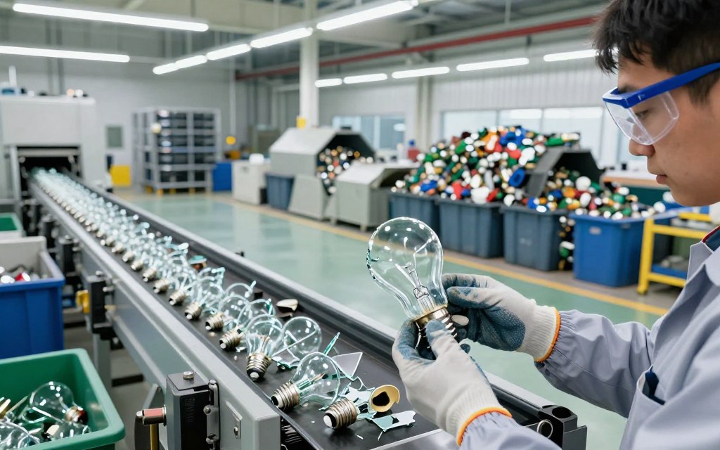 light bulb recycling process light bulb recycling process