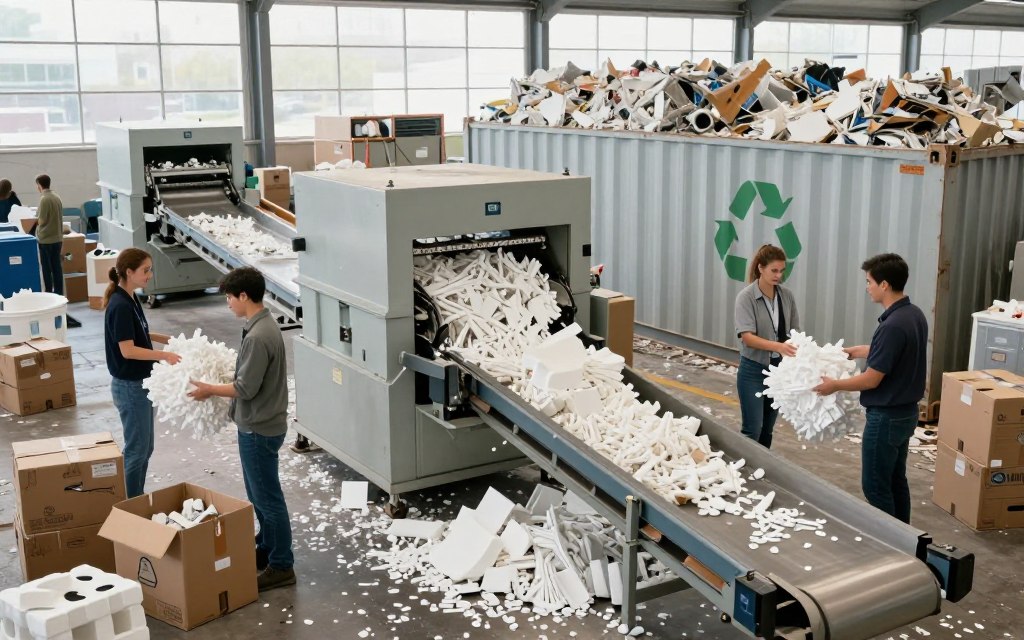 polystyrene recycling center